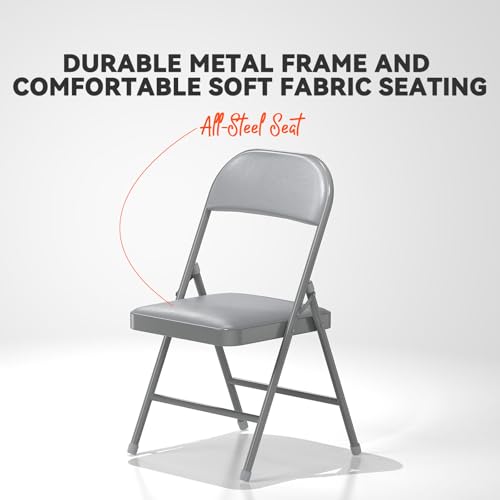 4 Pack Folding Chairs with Padded Cushion and Back F224402