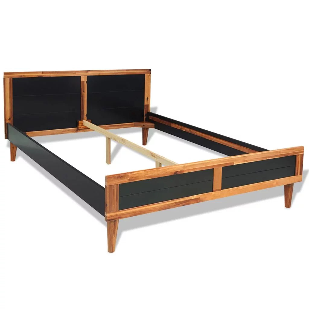Black Solid Acacia Wood Bed Frame J560220