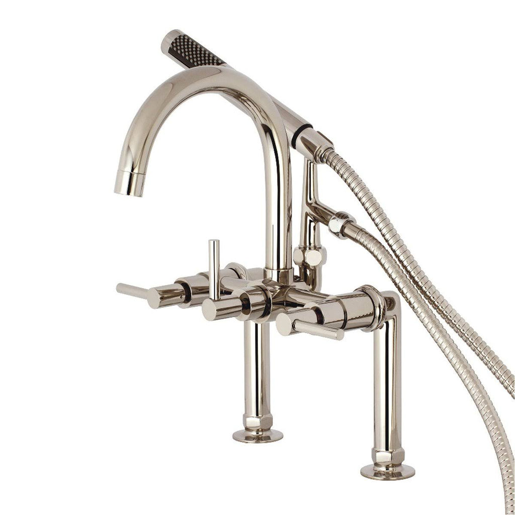 Oil Rubbed Bronze Deck Mount Clawfoot Tub Faucet Y443