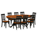 Black & Cherry 9 Piece Wood Dining Room Set V519