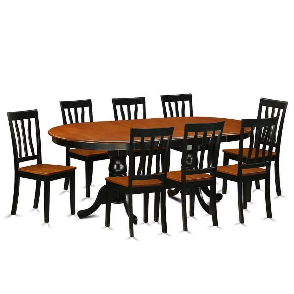 Black & Cherry 9 Piece Wood Dining Room Set V519