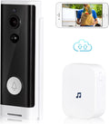 Wireless HD Video Camera Doorbell with Chime, 2-Way Audio, Rechargeable Battery, Night Vision, IP65 Waterproof Z556722