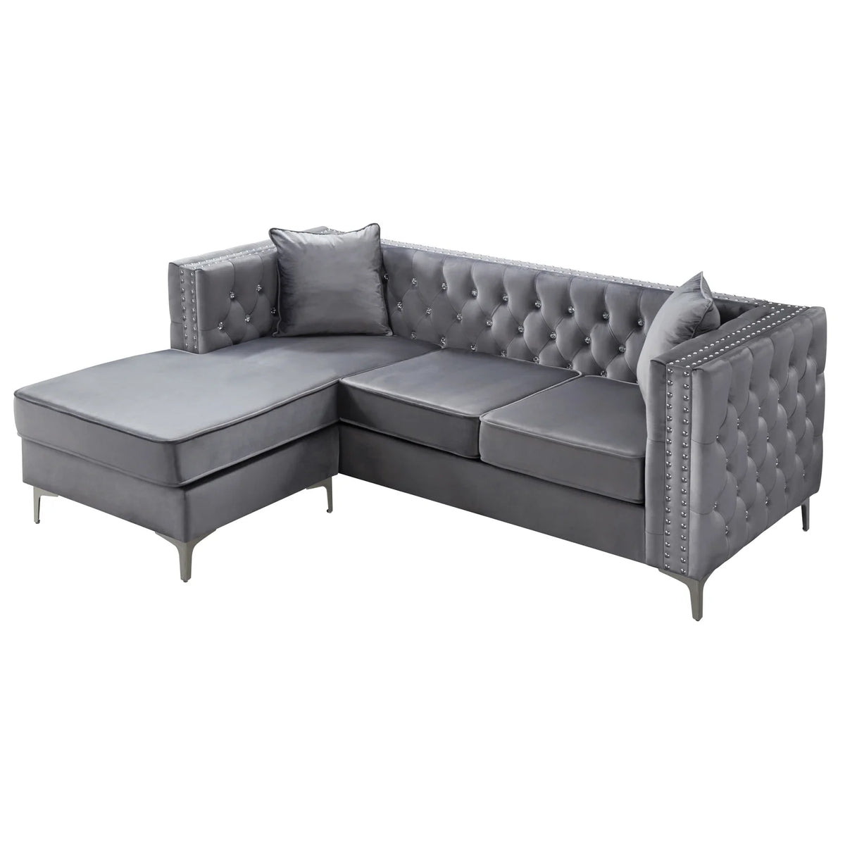 Gray Sofa Chaise Y44171
