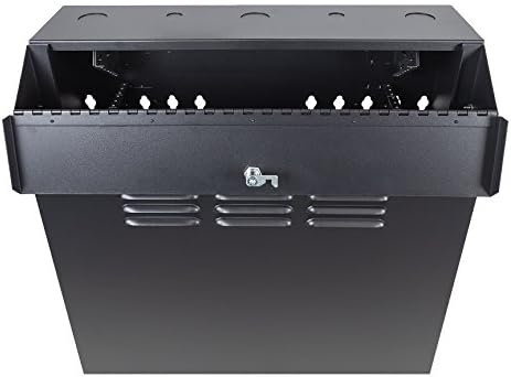 Black 5U Vertical Wall Mount Enclosure Cabinet I9767