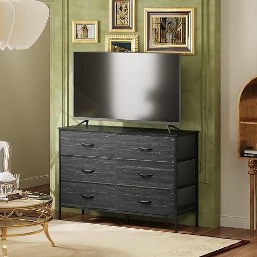 Wide 6 Drawer Fabric Storage Dresser X1949