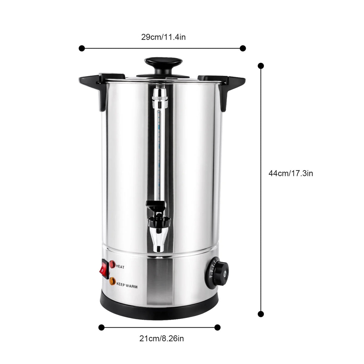 10L Stainless Steel Hot Water Boiler Urn 1000W C11978