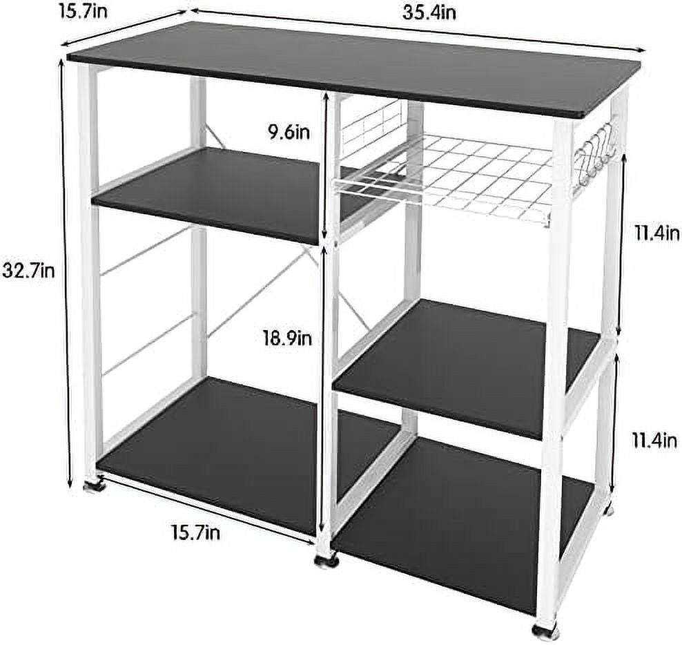 3-Tier Kitchen Baker's Rack Microwave Stand Black P261