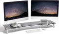 Black Glass Monitor Stand Riser 39.5 Desktop Stand with Adjustable Height, Pack of 2 T20292