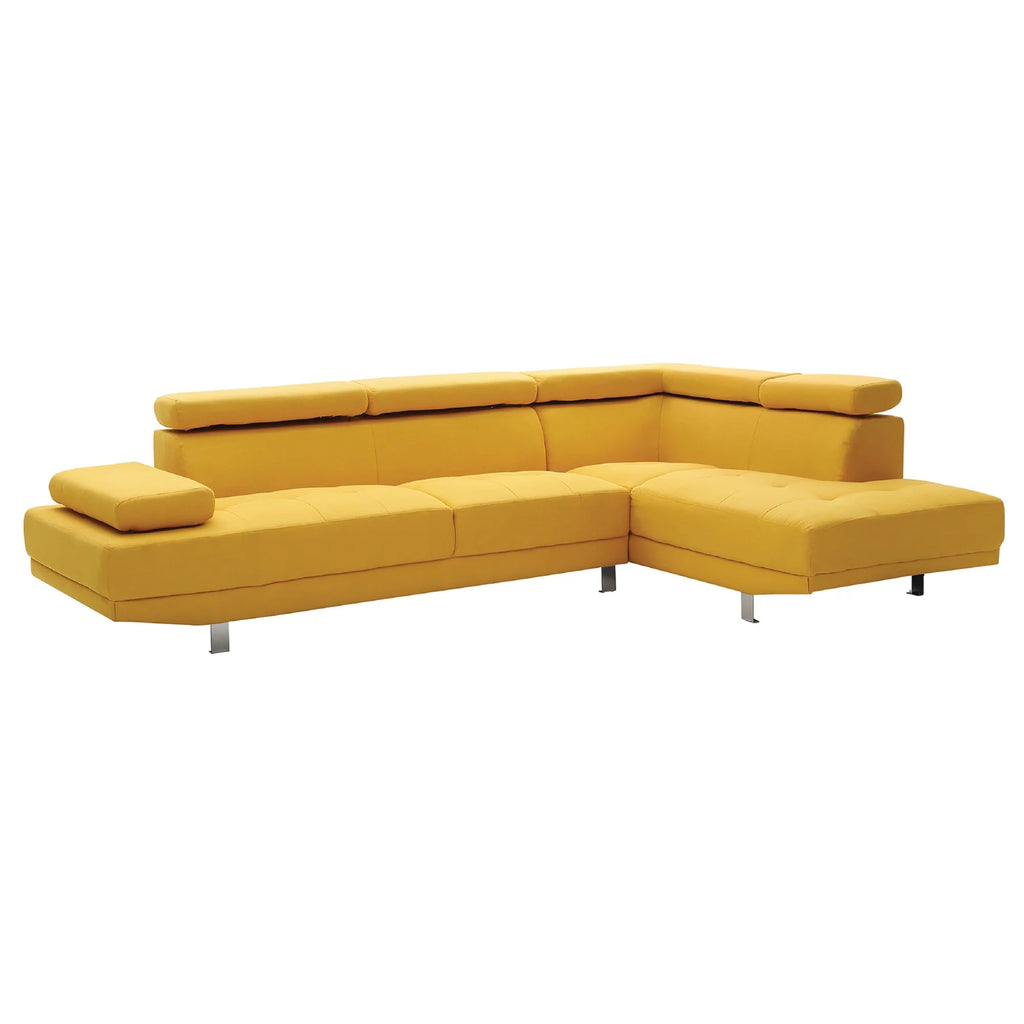 Yellow L Shape Sectional Sofa J723