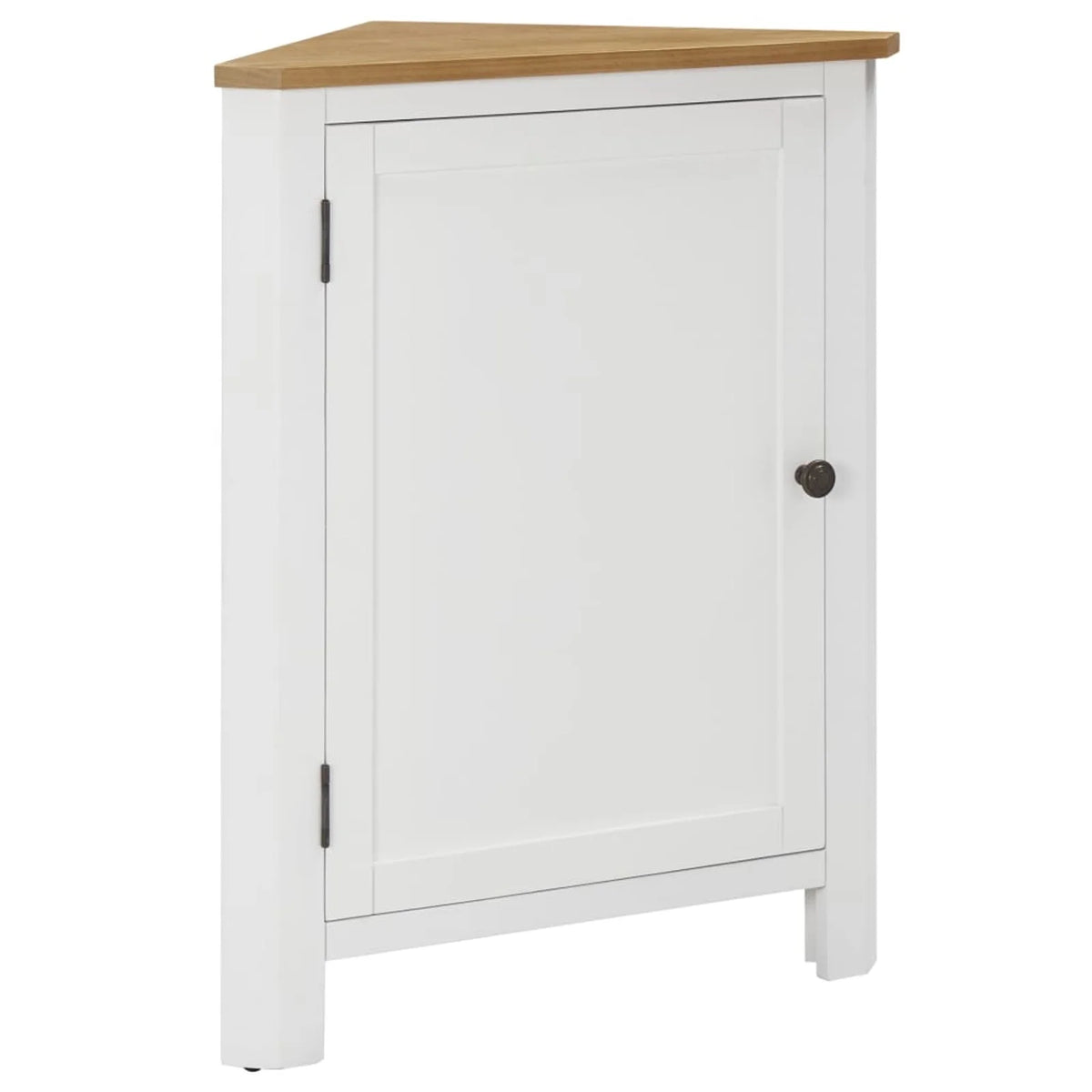 Oak Wood Corner Cabinet with Storage Shelves S24408