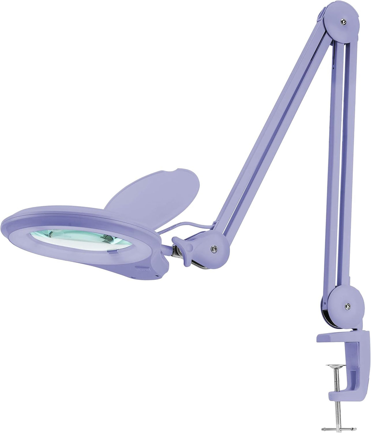 White 5 Inches Diameter Lens LED Magnifying Lamp with Clamp Z55113