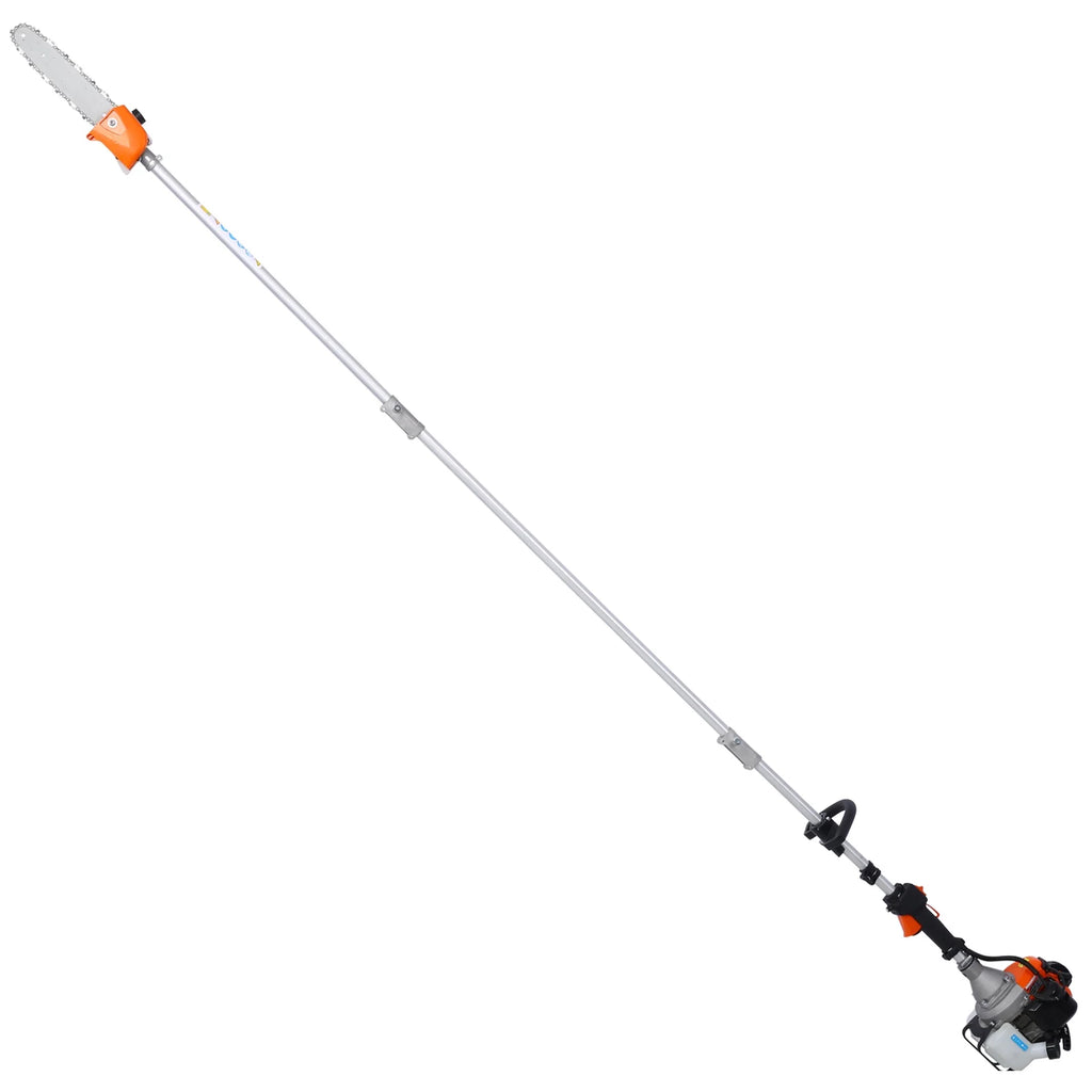 10 in 1 52CC 2-Cycle Garden Tool System with Pole Saw, Hedge Trimmer, Grass Trimmer, and Brush Cutter P7884