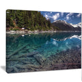 Blue Waters and Mountains Extra Large Landscape Art Canvas - 40 in. Wide x 30 in. High P10296