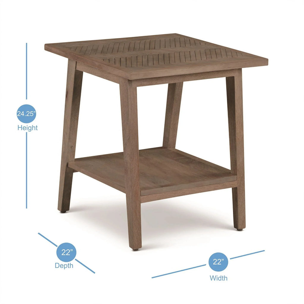 Wood Square End Table Set of 2 Y2539