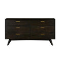 Brown Solid Wood Six Drawer Dresser D811835