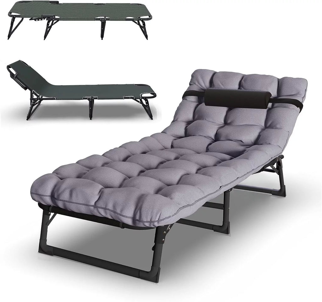 Folding Bed Cot with 2 Sided Mattress C4731