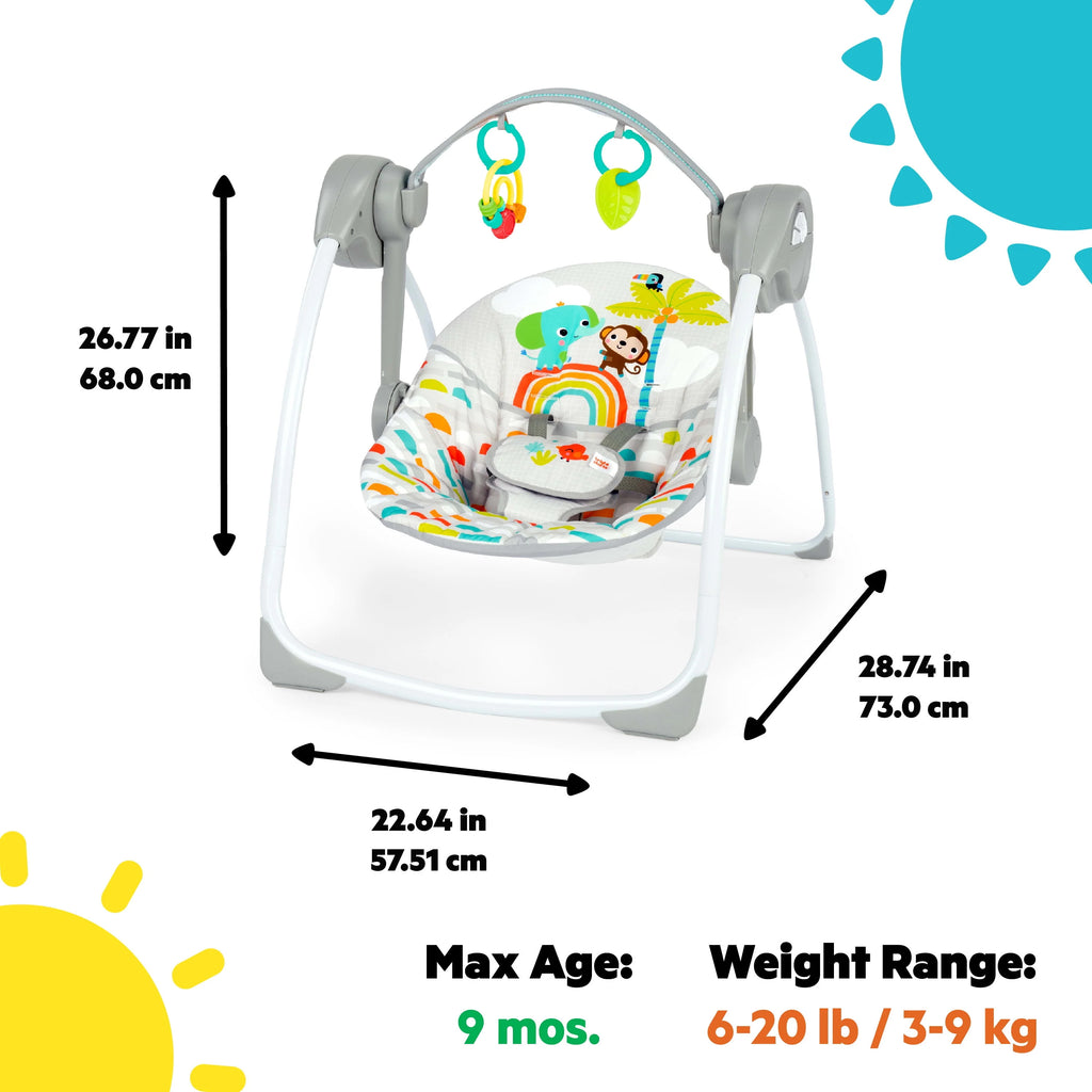 Portable Compact Baby Swing with Toys F691