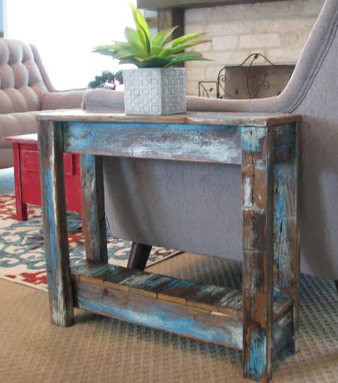 Turquoise Side Accent Table Y21915