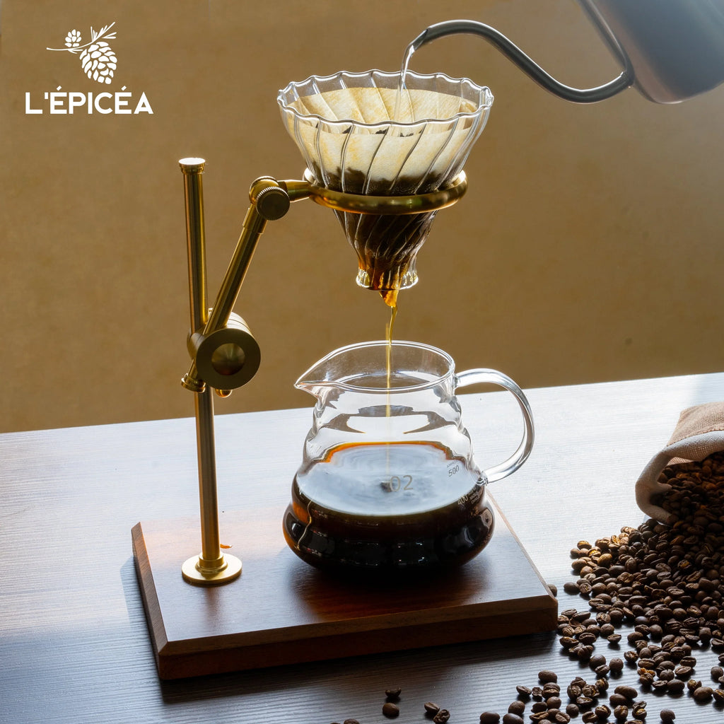 Pour over Coffee Maker Set Stainless Steel Glass Coffee Dripper B267