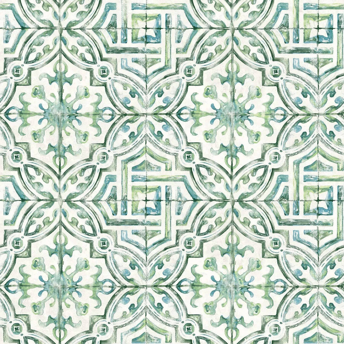 Green Beach Tile Wallpaper V7883
