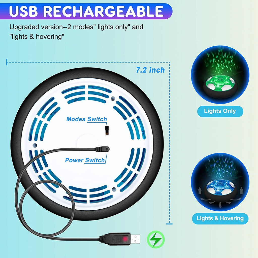 Hover Soccer Ball Toys with LED Light and Soft Foam Bumpers C337197