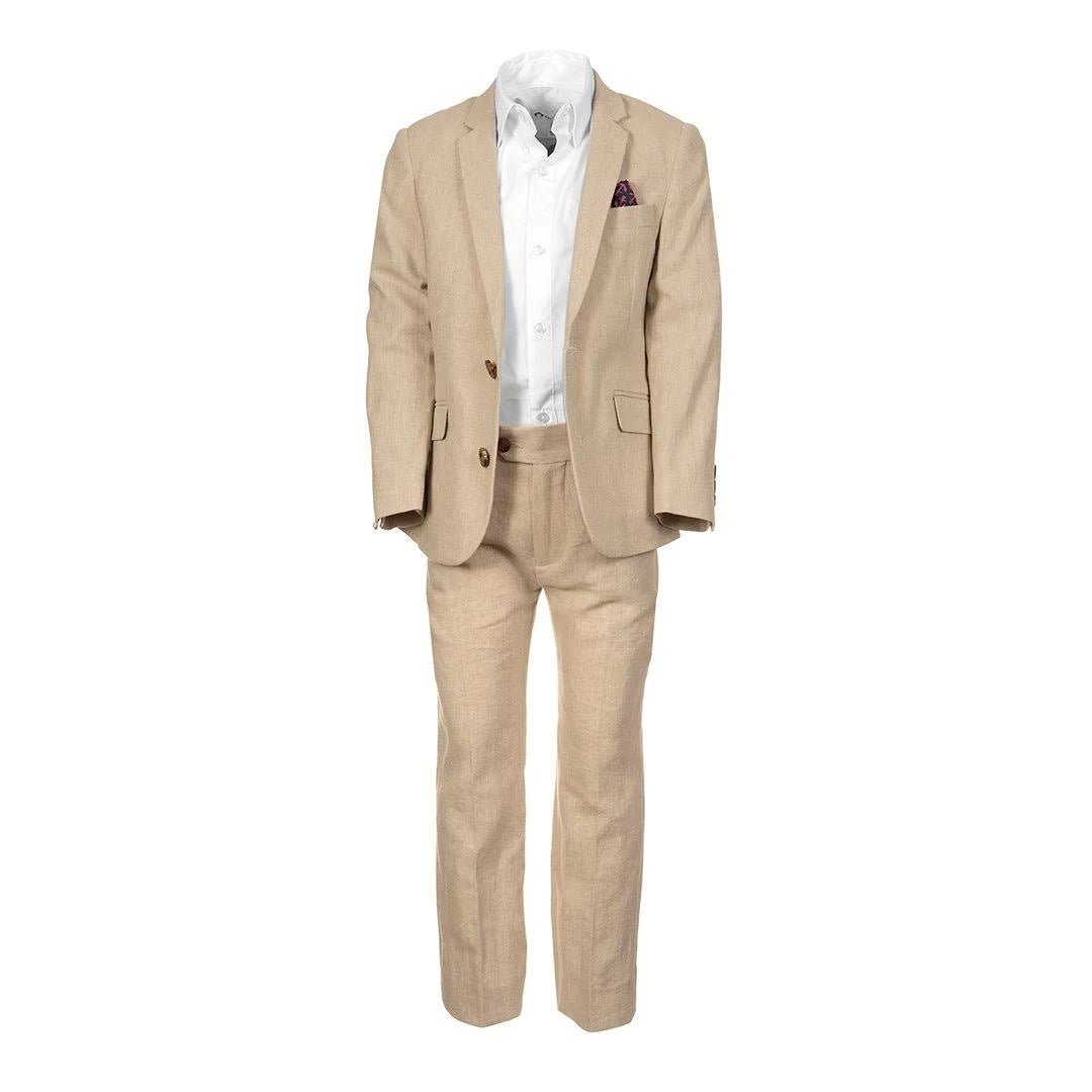 Khaki Herringbone Suit O26673