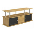 Light Oak TV Stand with 3 Cabinets D93645