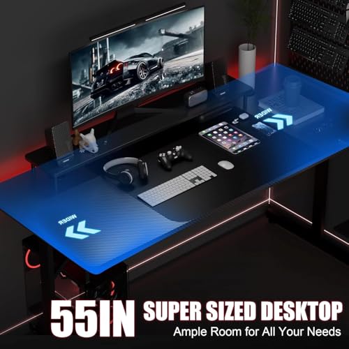 55 Inch Gaming Desk with LED Lights X9900