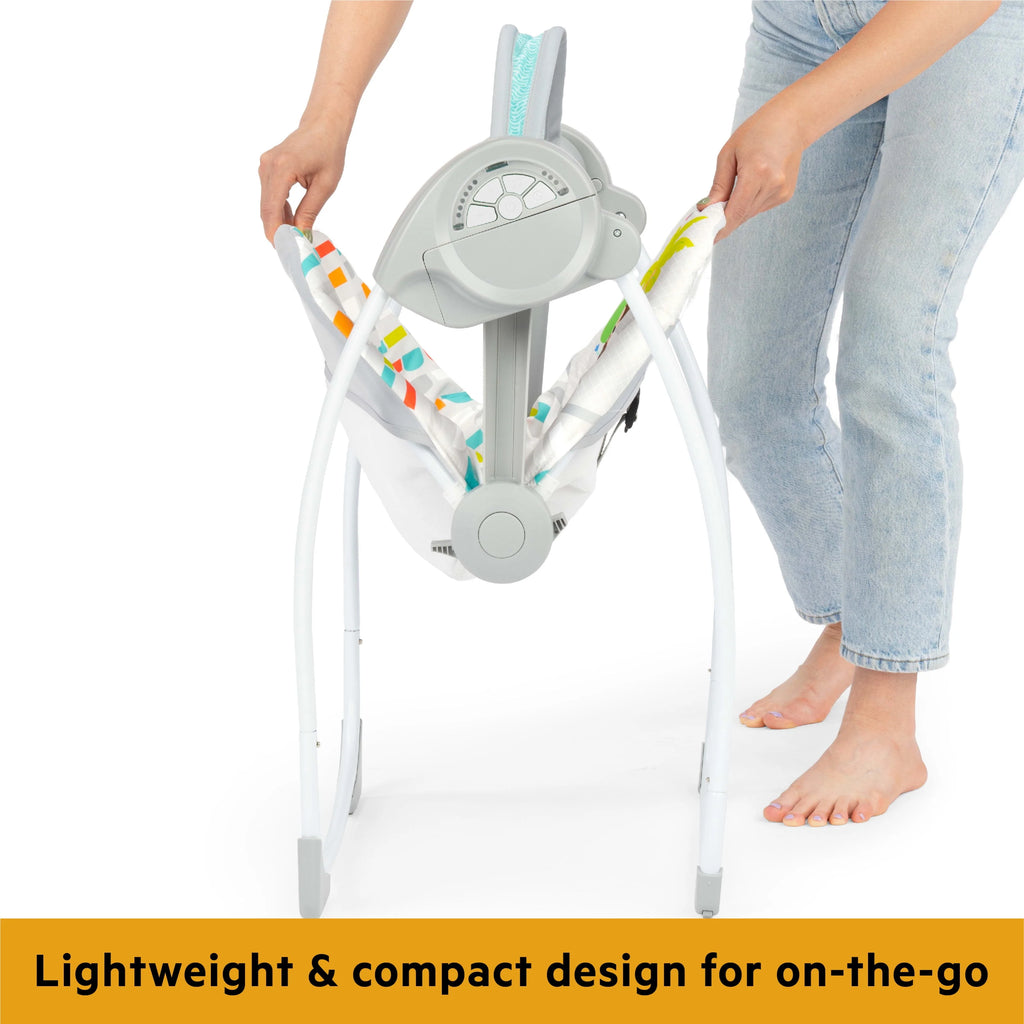 Portable Compact Baby Swing with Toys F691