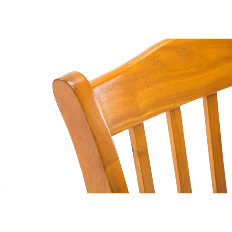 Wood Dining Chairs Set of 2 Oak Finish W755049