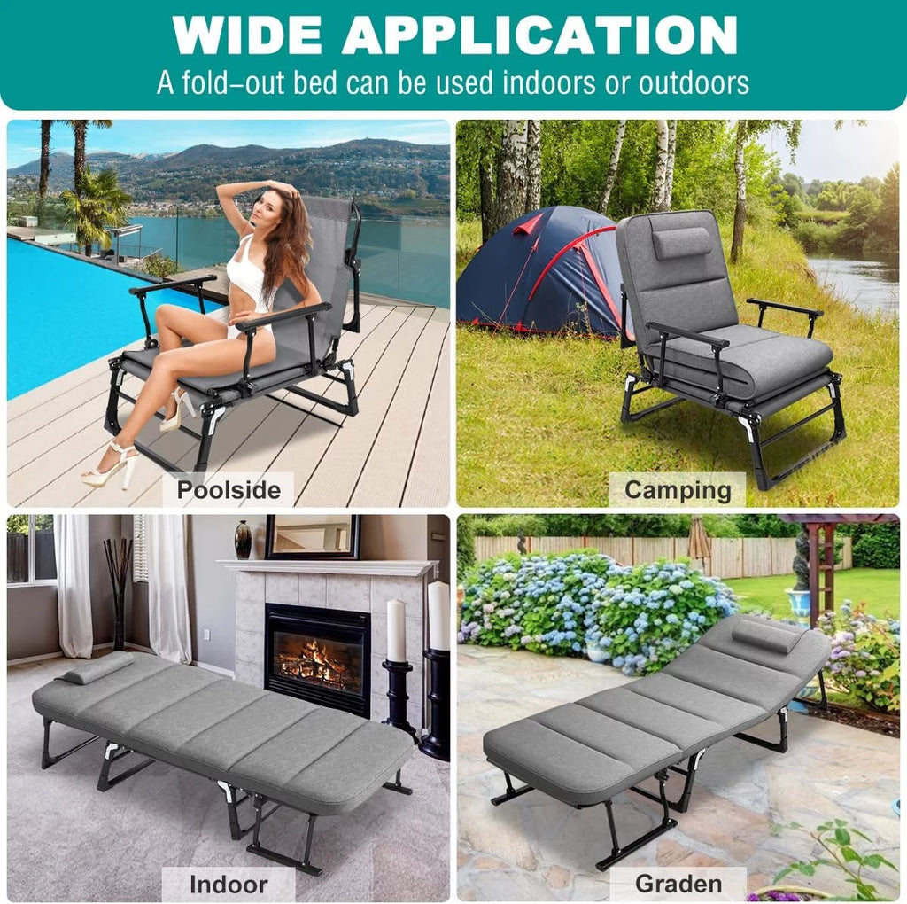 3 in 1 Folding Sofa Bed with Mattress & Pillow M821