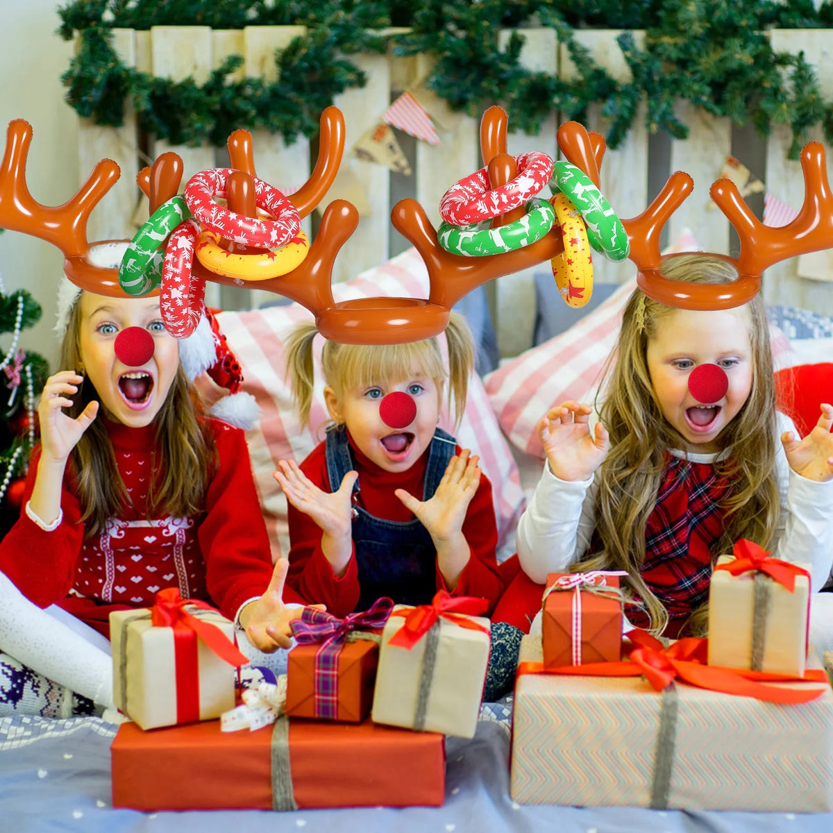 Inflatable Reindeer Antler Ring Toss Game C600215
