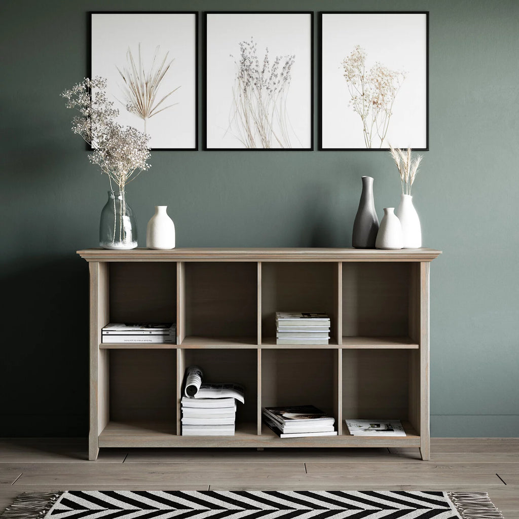 Solid Wood 8 Cube Storage Sofa Table T5166
