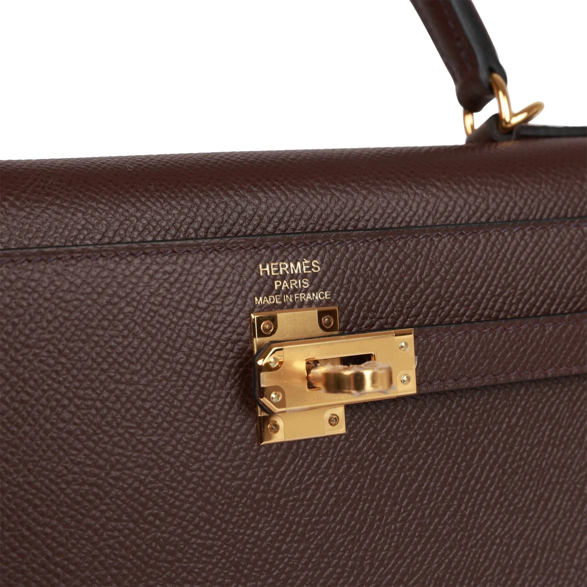 Kelly 25 Rouge Sellier Epsom Gold Hardware Handbag G49596