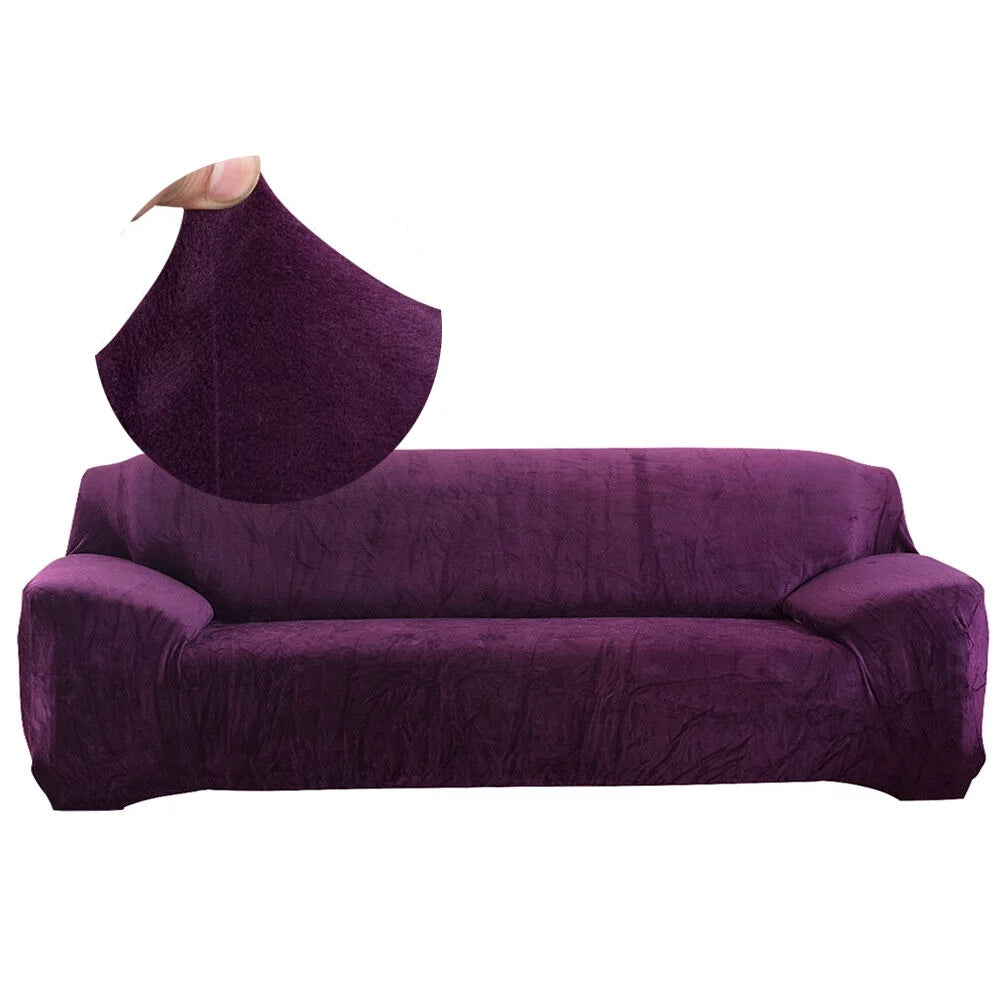 Purple Stretch Sofa Cover J947