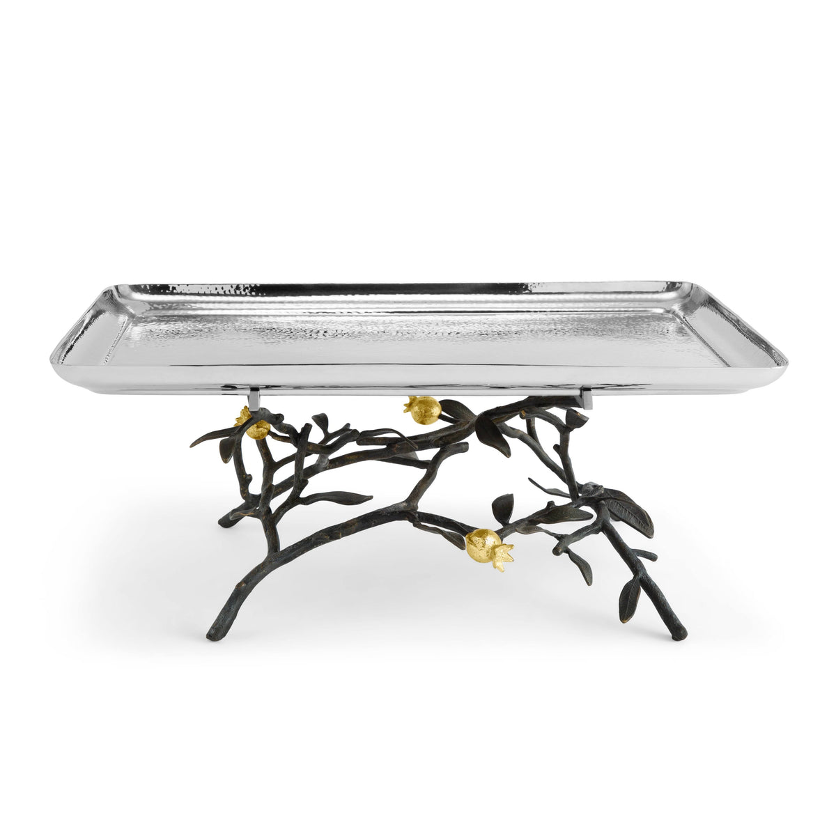 Pomegranate Large Footed Centerpiece Tray P99666