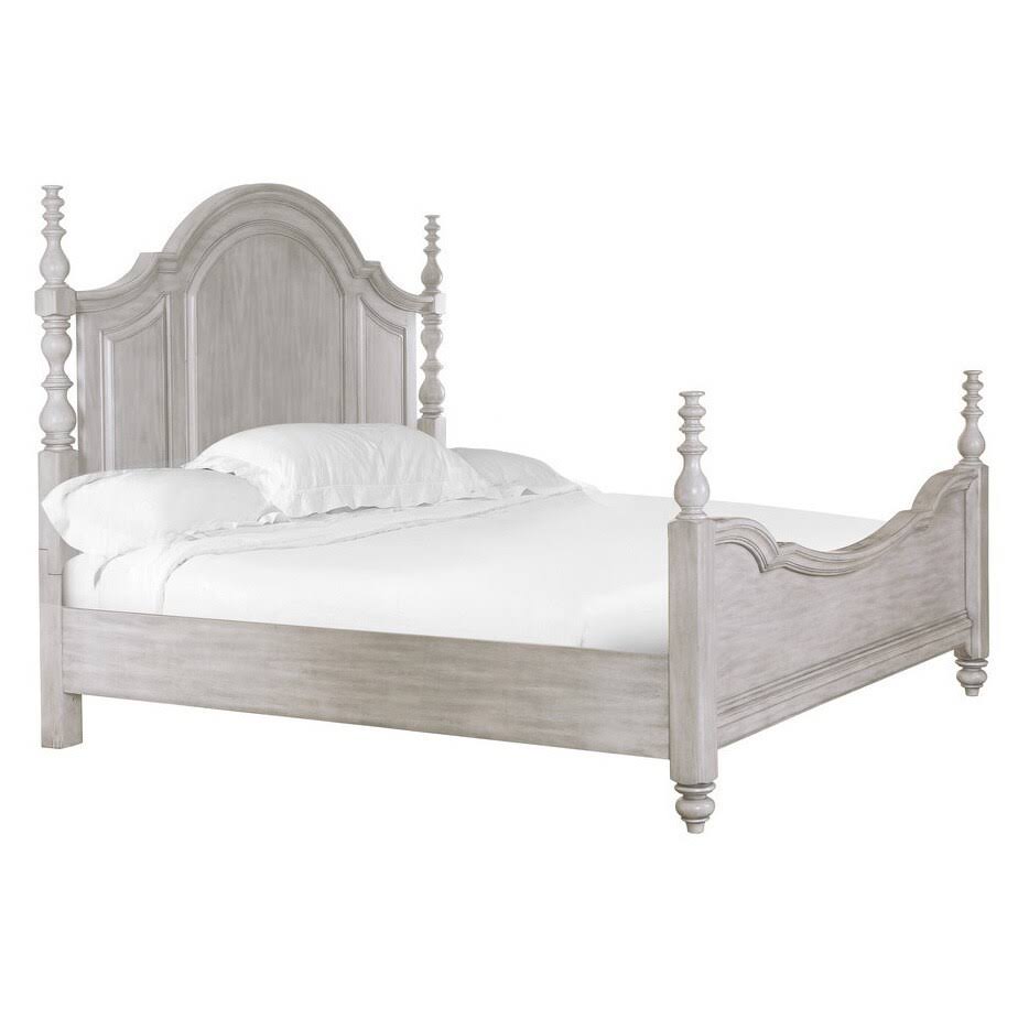 Queen Weathered Grey Poster Bed A7039