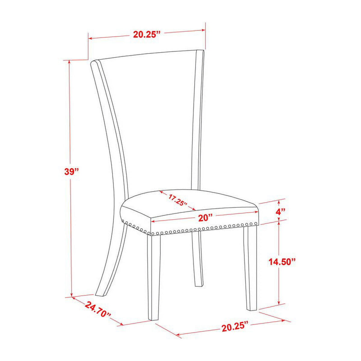 Walnut/Tan Fabric/Wood Dining Chair (Set of 2) M923