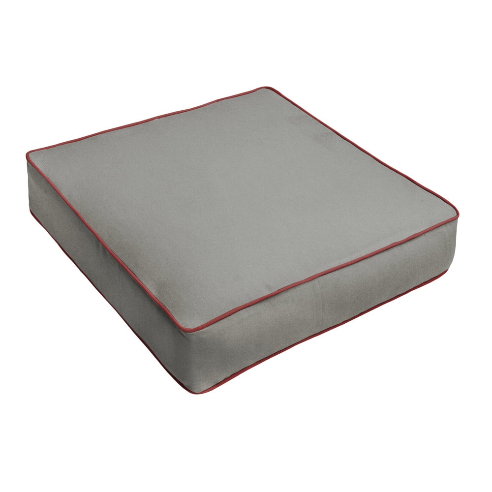 Charcoal Canvas Indoor/ Outdoor Chair Cushion 23 in w x 25 in d I85052