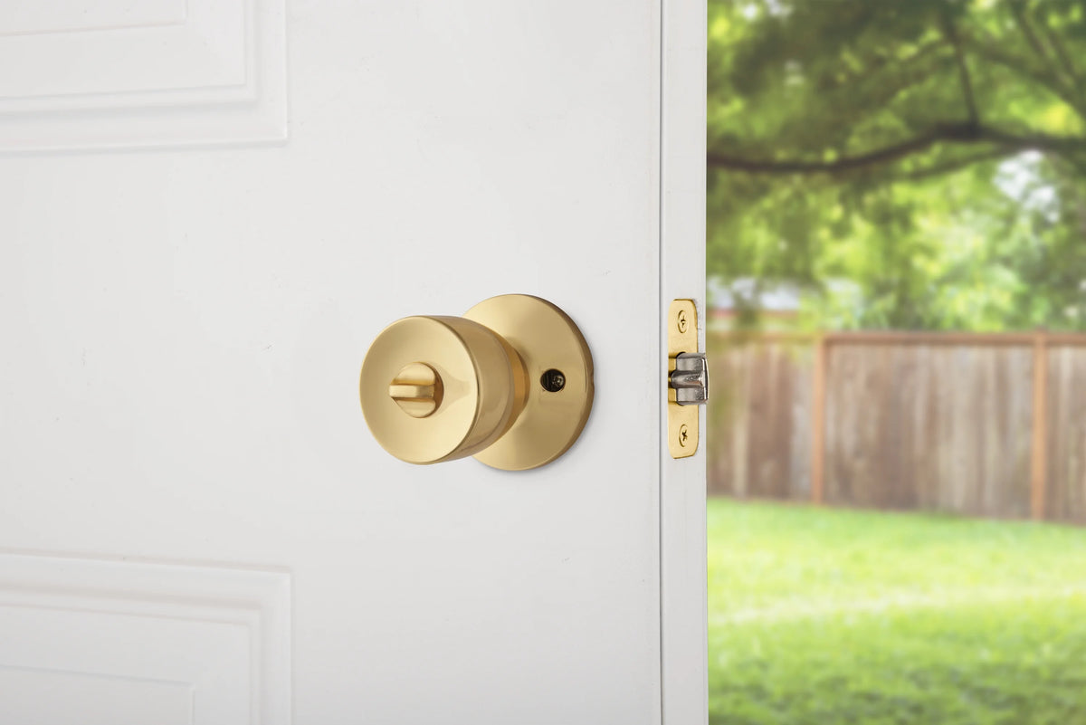 Keyed Entry Doorknob Polished Brass Twin Pack A436020