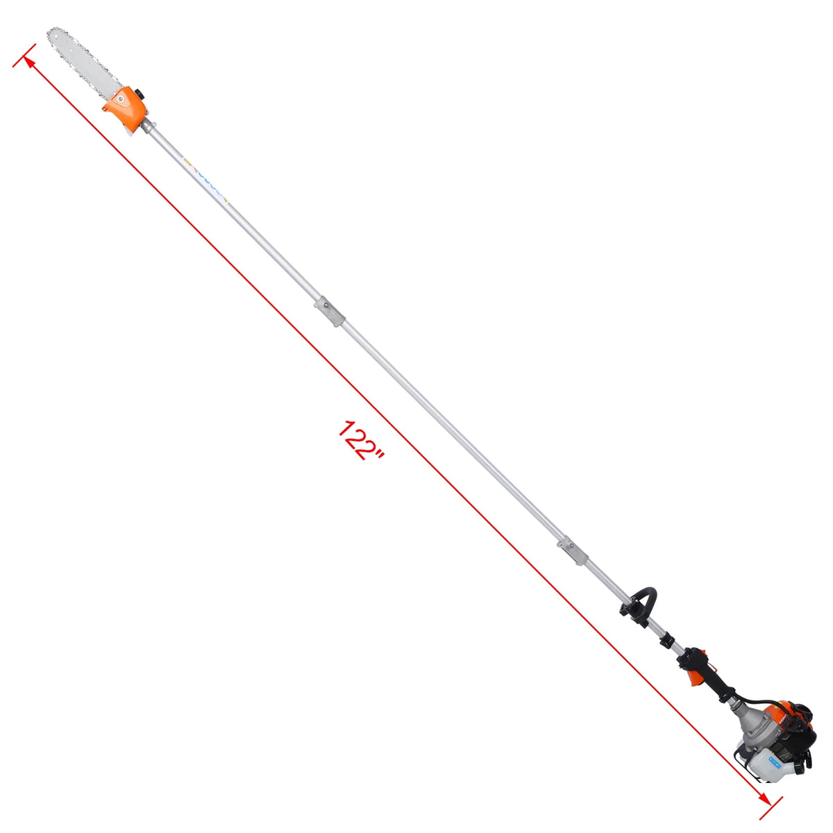 10 in 1 52CC 2-Cycle Garden Tool System with Pole Saw, Hedge Trimmer, Grass Trimmer, and Brush Cutter P7884