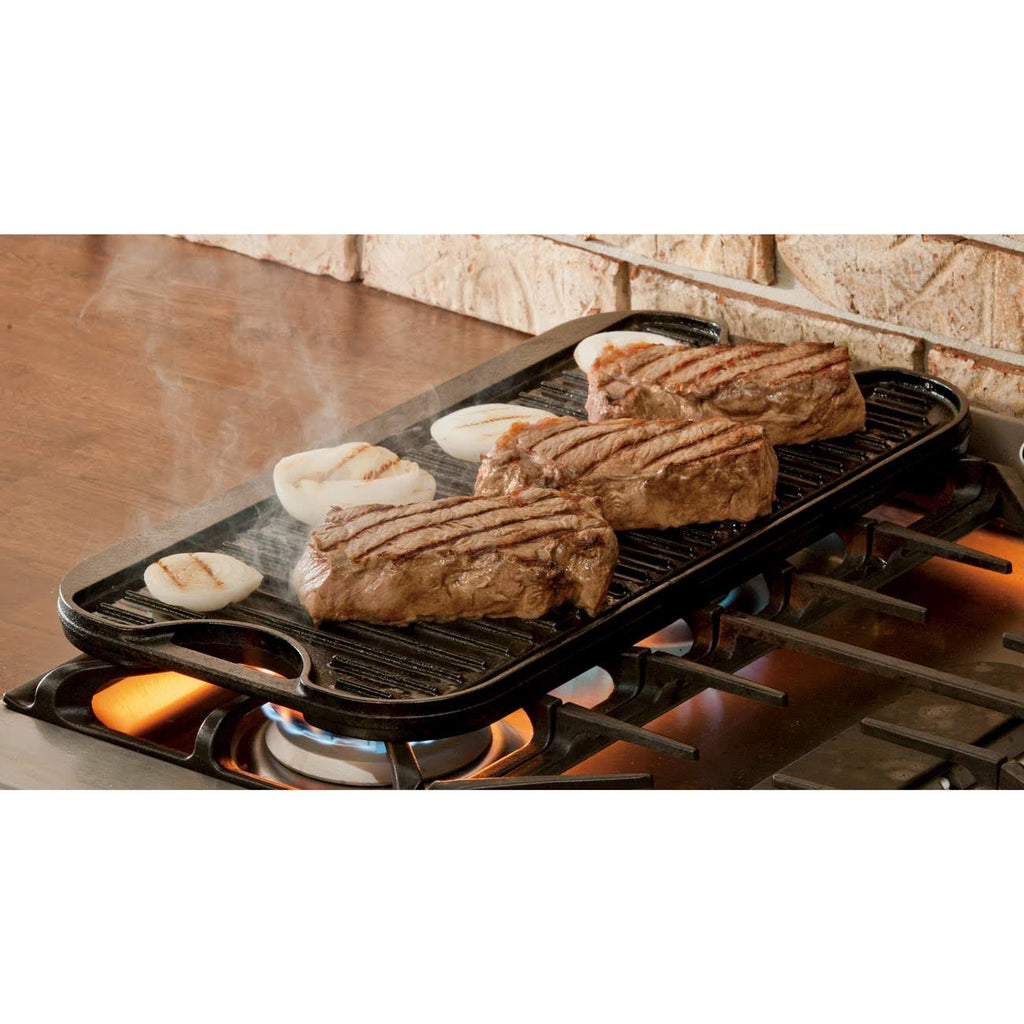 Black Cast-Iron Reversible Grill & Griddle B6700