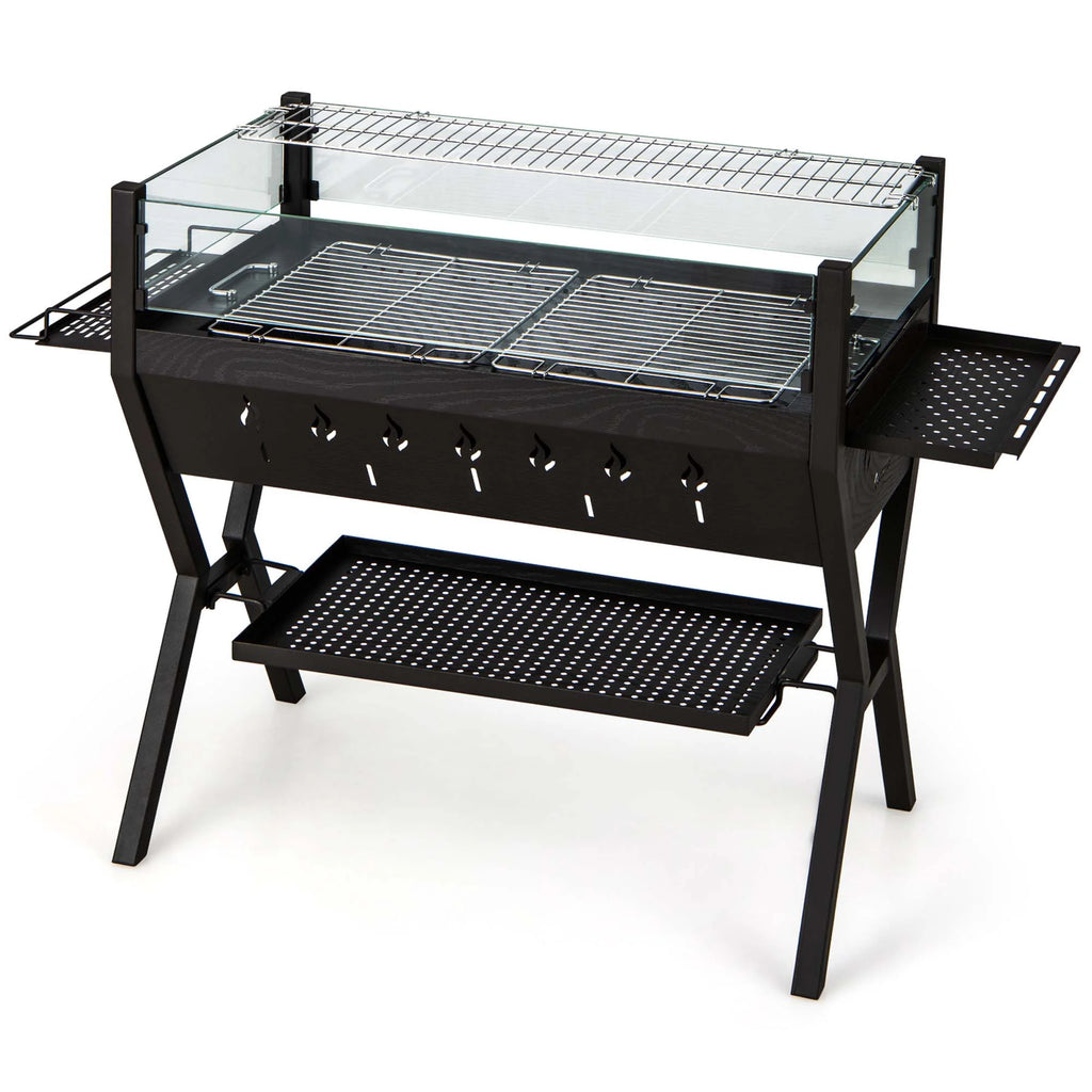 Stainless Steel Charcoal Grills with Storage Shelf Z256222