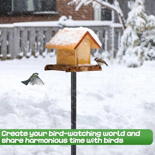 68in Adjustable Heavy-Duty Bird Feeder Pole with 5 Prong Base B93962