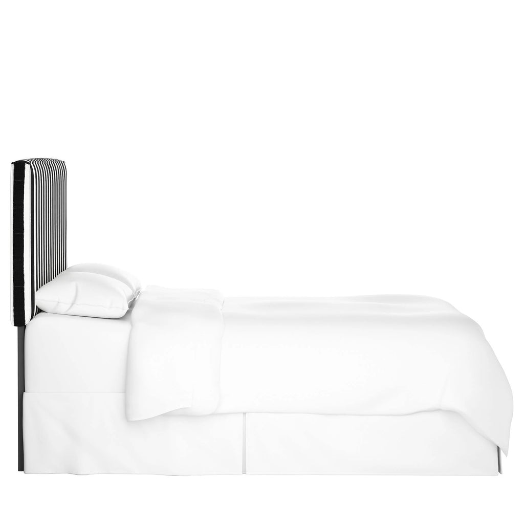 Box Seam Headboard Striped Black/White I427198