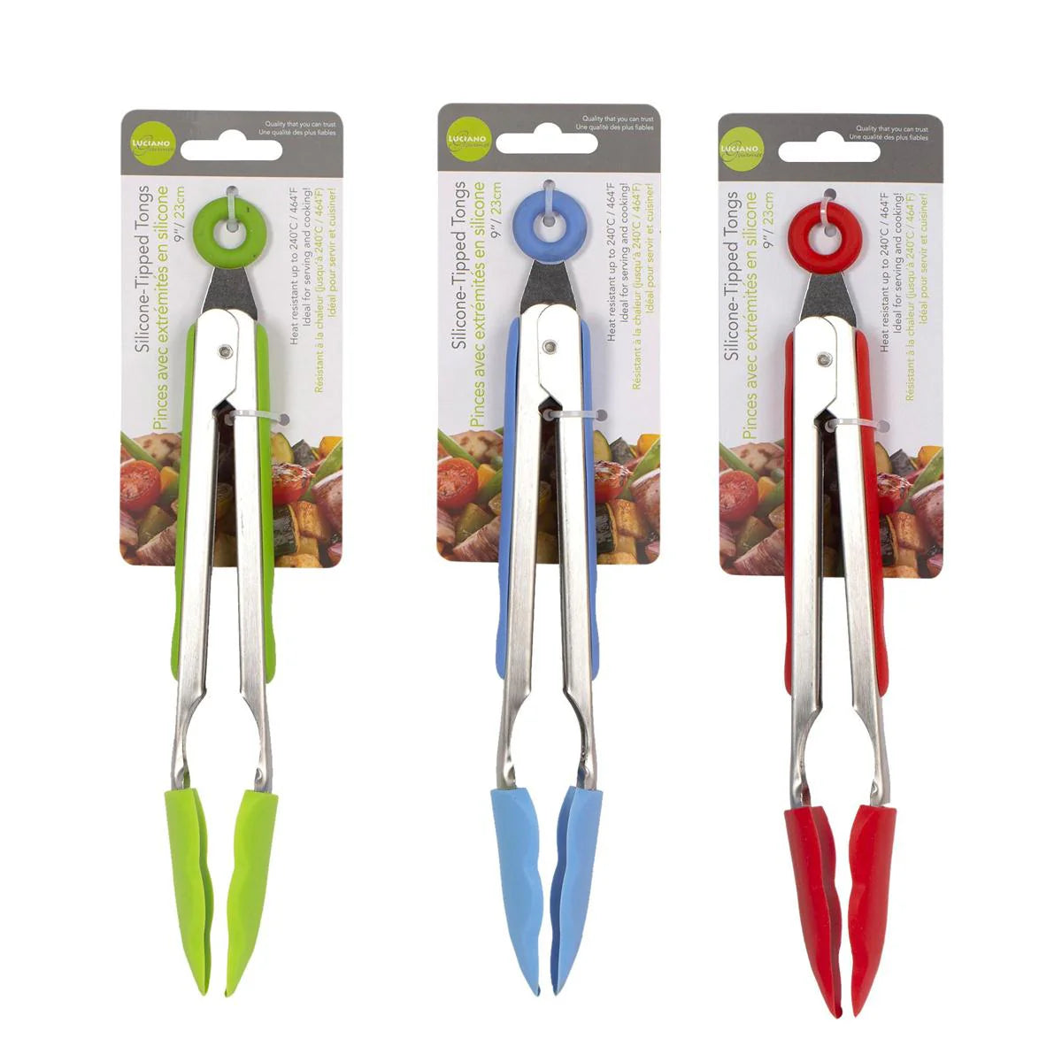 9'' Silicone Tongs with Pull Lock W238