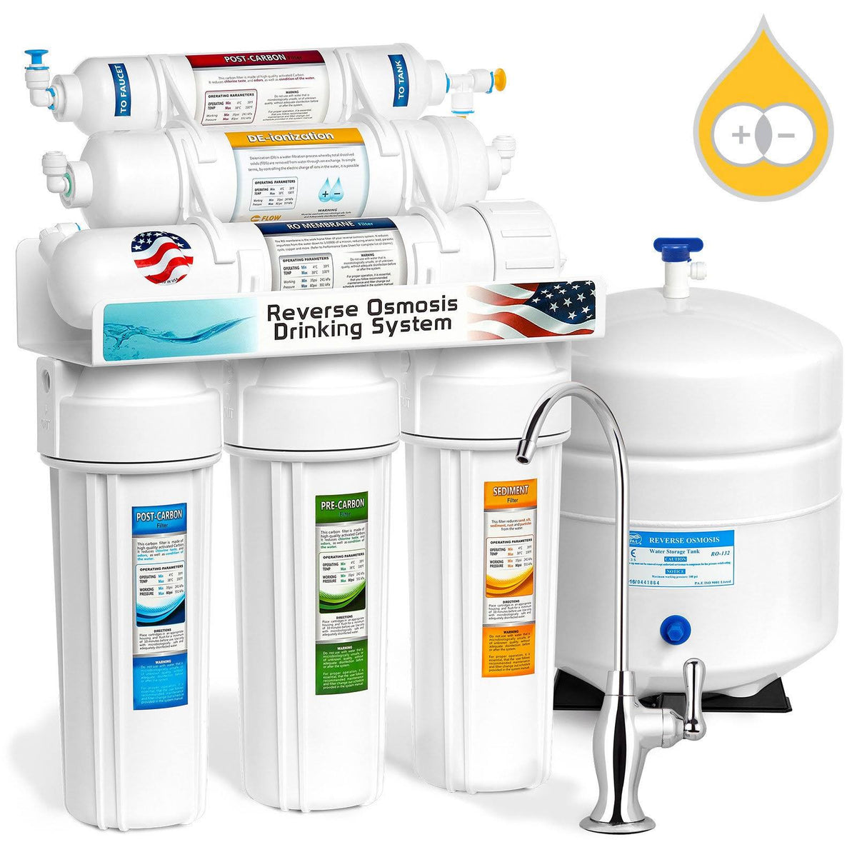 6 Stage RO DI Water Filtration System S75011