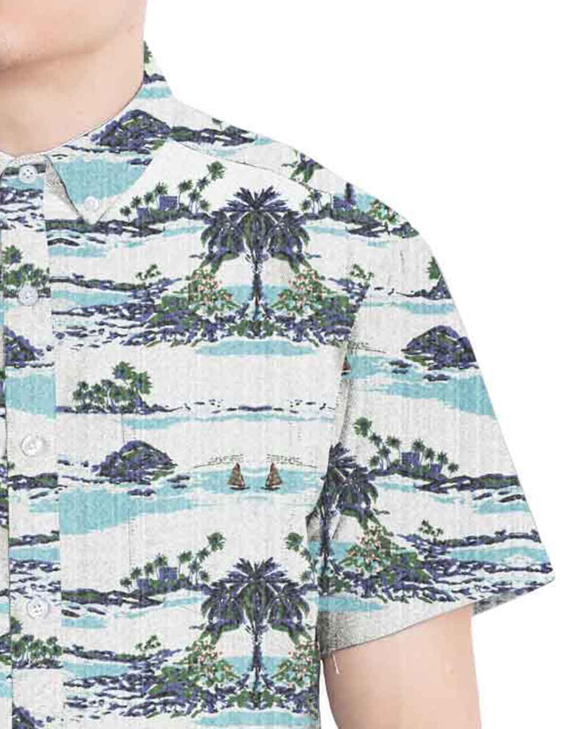 Men's Hawaiian Shirt 4-Pack Short Sleeve Button Down Cotton Blend Y87183