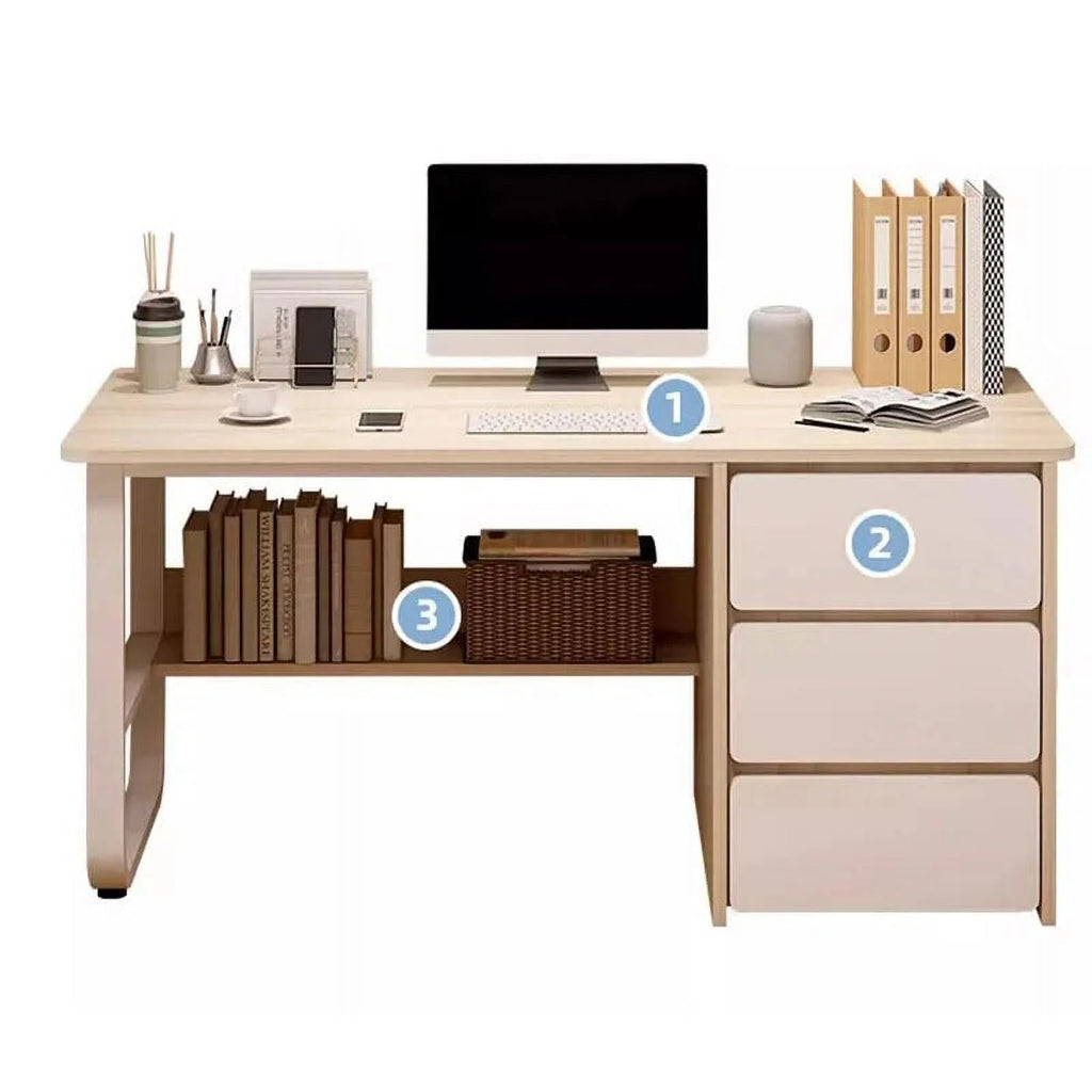 Office Desk Computer Desk Bookshelf R206