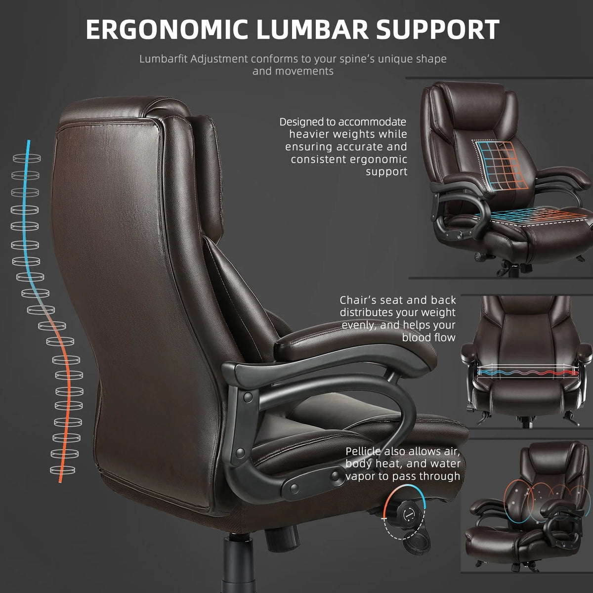 Heavy Duty Big and Tall Office Chair 500lbs E41047